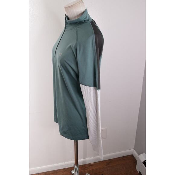 Kari Traa Pullover Womens Medium Blue Gray Long Sleeve Half Zip Athletic Top - Picture 2 of 6